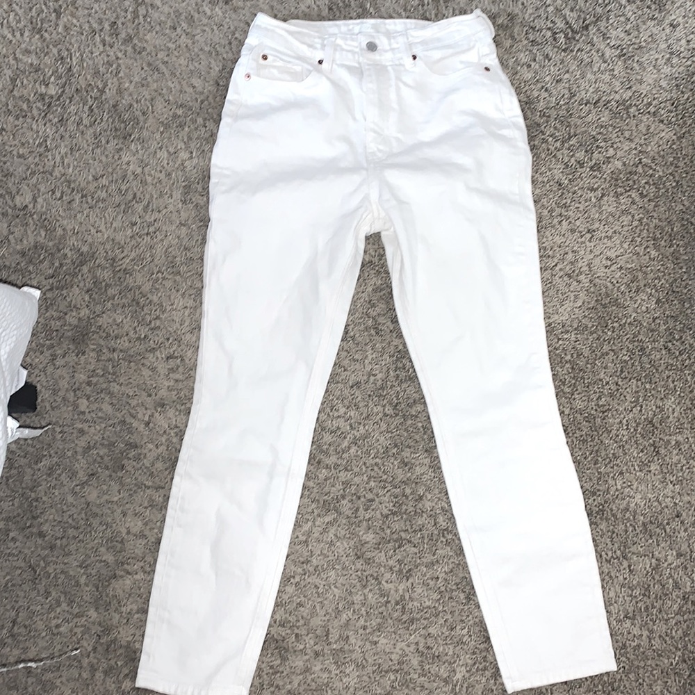 White High Waisted Skinny Jeans